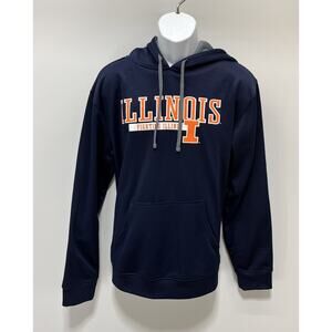 Pro Edge Illinois Fighting Illini Sweatshirt Adult Blue Hoodie Size Medium EUC
